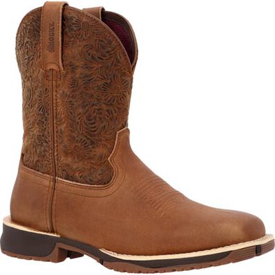 Rocky Women's Rosemary 9" Square Toe WP Western Boot -Cinnamon- RKW0413 6 / Medium / Brown - Overlook Boots