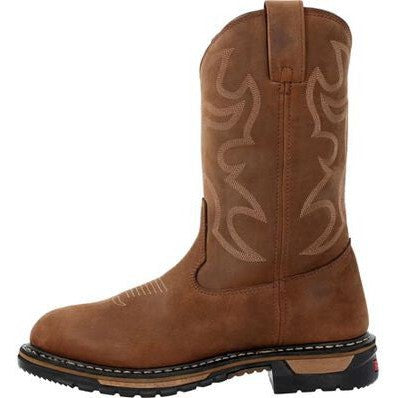 Rocky Men's Original Ride 11" RT Waterproof Western Work Boot -Brown- RKW0420  - Overlook Boots