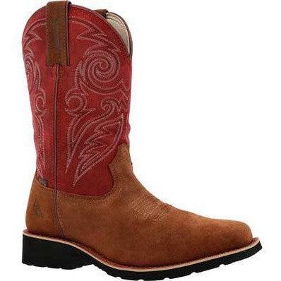 Rocky Men's Monocrepe 12" Square Toe WP Western Boot -Cabernet- RKW0432 7 / Medium / Brown - Overlook Boots