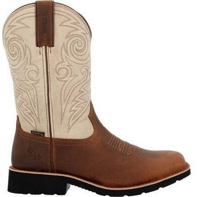 Rocky Men's Monocrepe 12" Soft Toe WP Western Classic Boot- Brown- RKW0440  - Overlook Boots