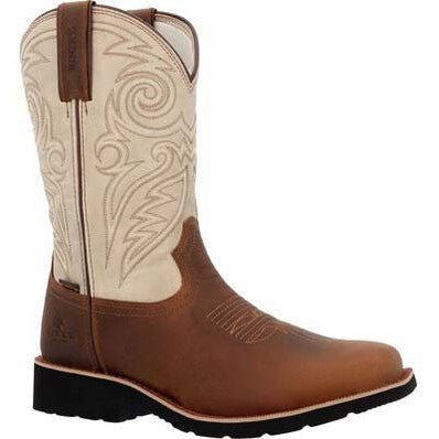 Rocky Men's Monocrepe 12" Soft Toe WP Western Classic Boot- Brown- RKW0440  - Overlook Boots