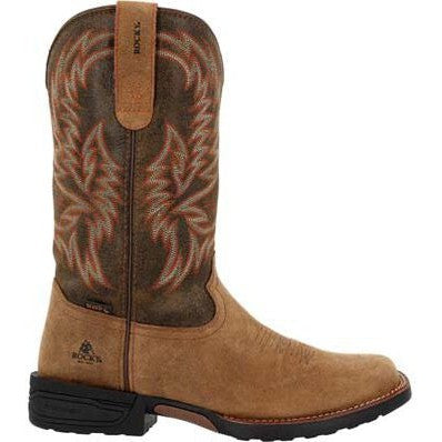 Rocky Men's Bronco 12" Soft Toe WP Western Classic Boot- Tobacco- RKW0451  - Overlook Boots