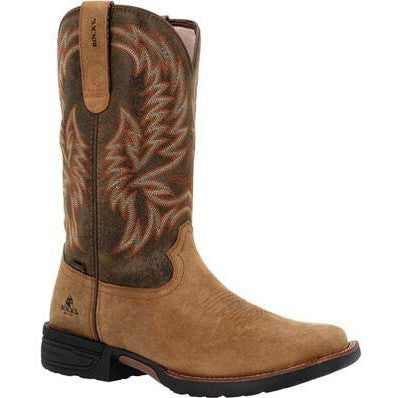 Rocky Men's Bronco 12" Comp Toe WP Western WorkBoot- Tobacco- RKW0452 7 / Medium / Tobacco - Overlook Boots