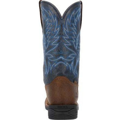 Rocky Men's Bronco 12" Soft Toe WP Western Work Boot- Brown- RKW0453  - Overlook Boots