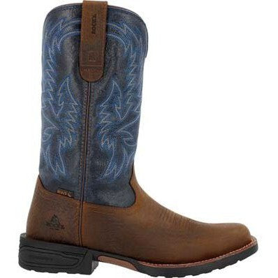 Rocky Men's Bronco 12" Soft Toe WP Western Work Boot- Brown- RKW0453  - Overlook Boots