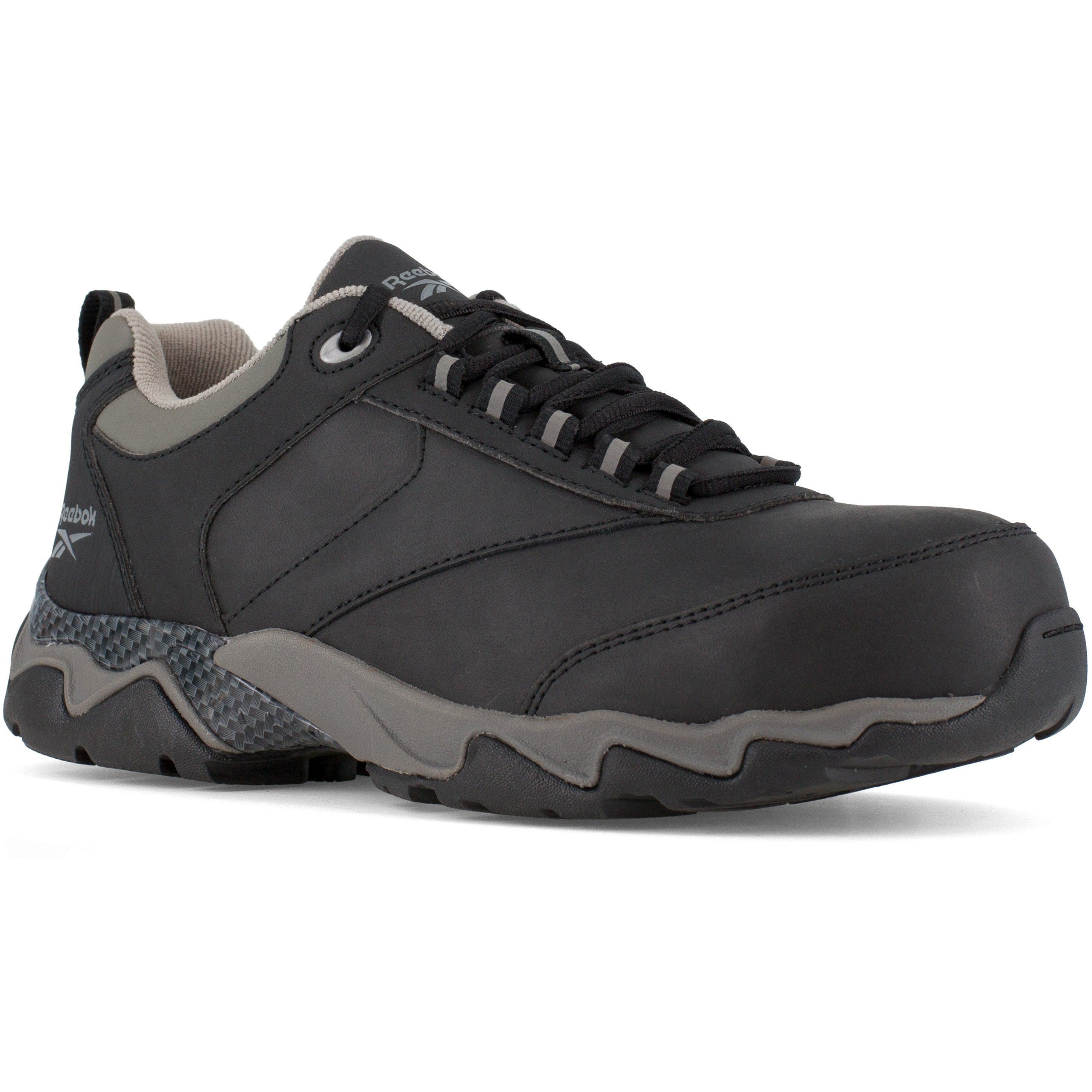 Reebok Men's Beamer Comp Toe Athletic Work Shoe- Black- RB1062 6 / Medium / Black - Overlook Boots