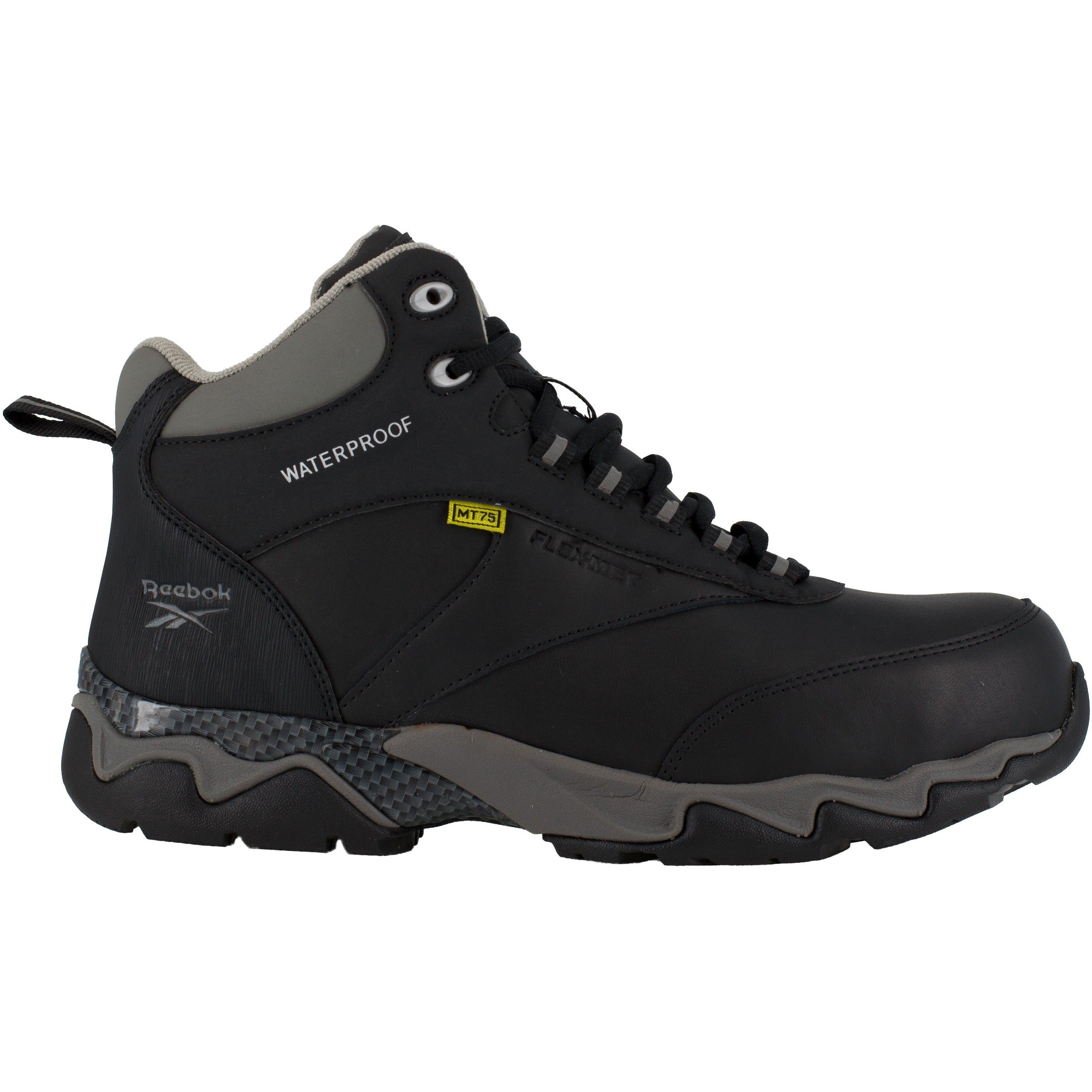 Reebok Men's Beamer Comp Toe WP Athletic Work Boot- Black- RB1067 - Overlook Boots