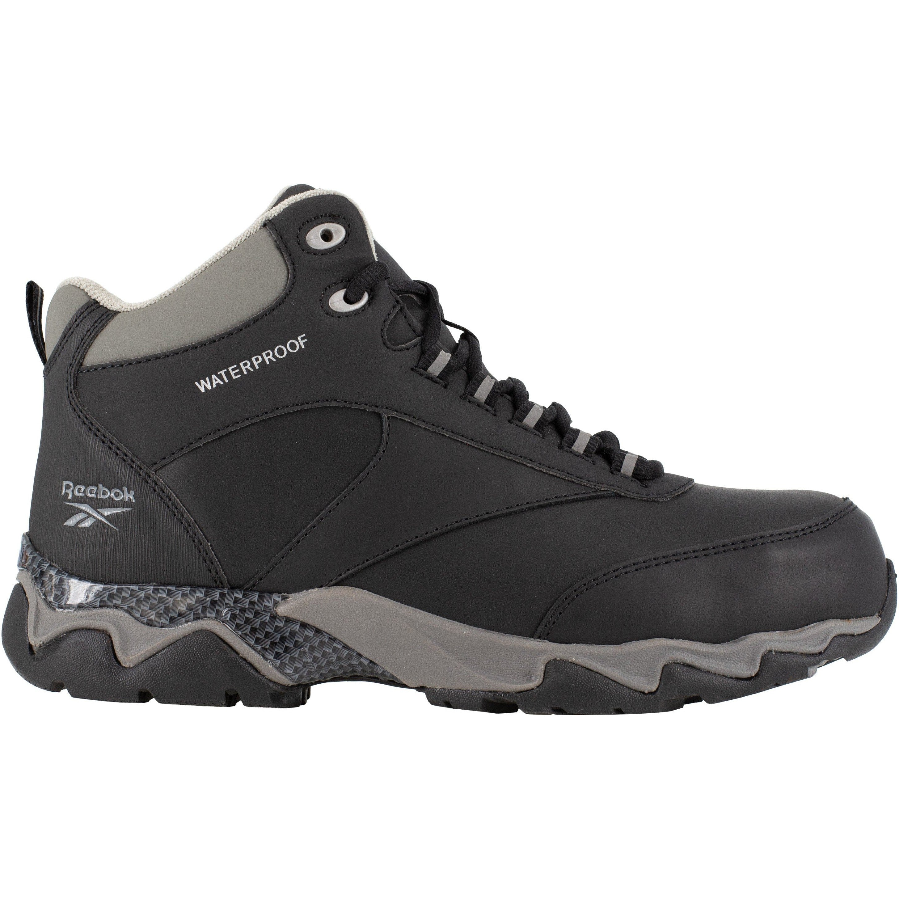 Reebok Men's Beamer Comp Toe Waterproof Athletic Work Boot- Black- RB1068 - Overlook Boots