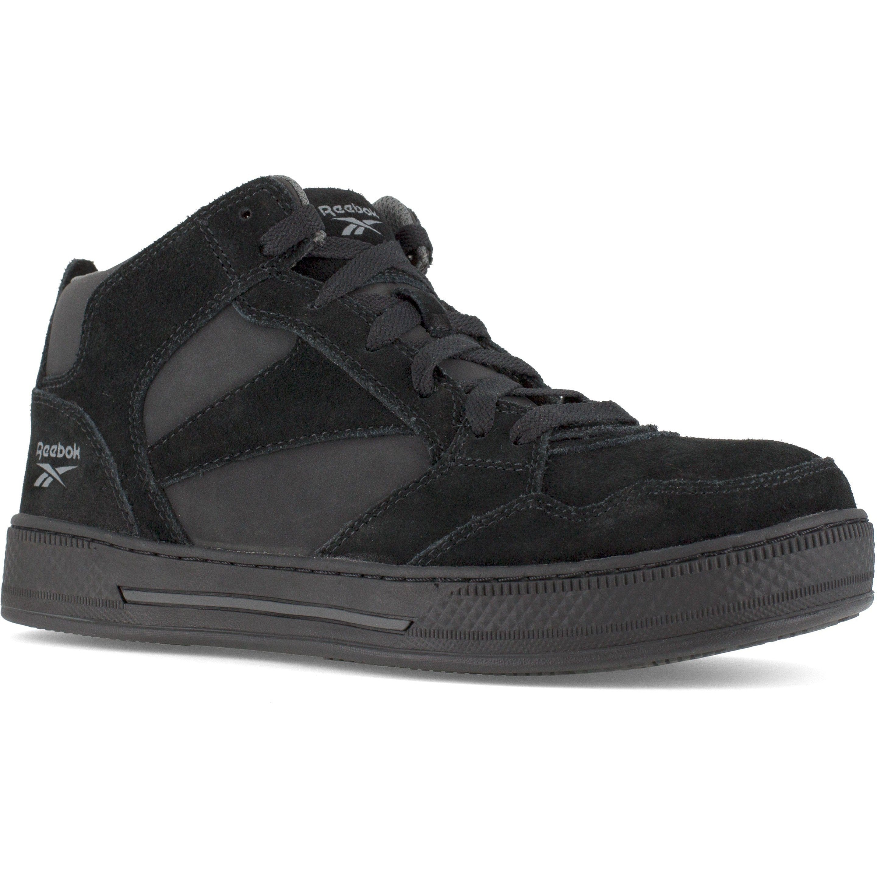 Reebok Men's Dayod Skateboard High-Top Work Shoe - Black- RB1735 4 / Medium / Black - Overlook Boots