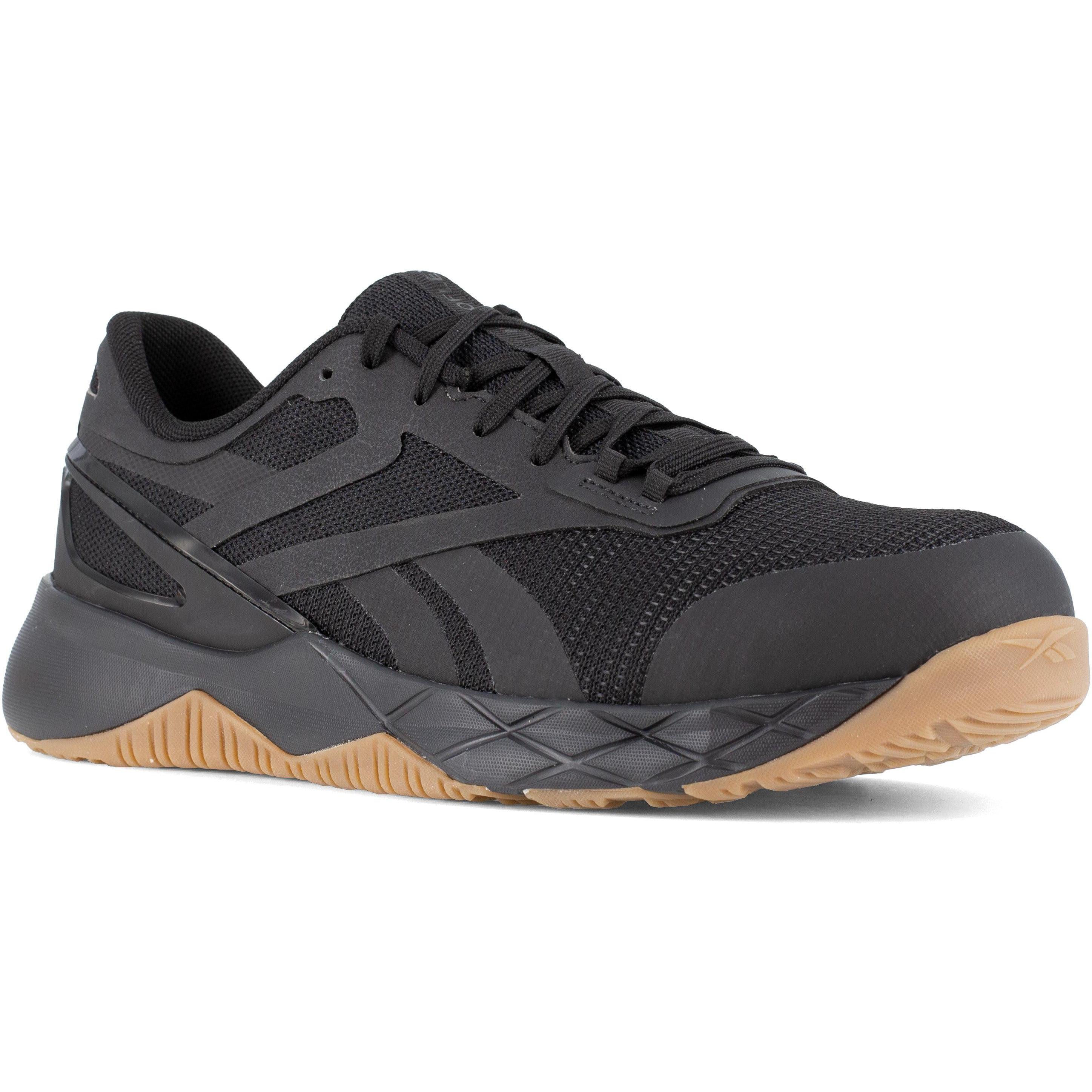 Reebok Men's Nanoflex TR Comp Toe Athletic Work Shoe- Black- RB3317 7 / Medium / Black - Overlook Boots