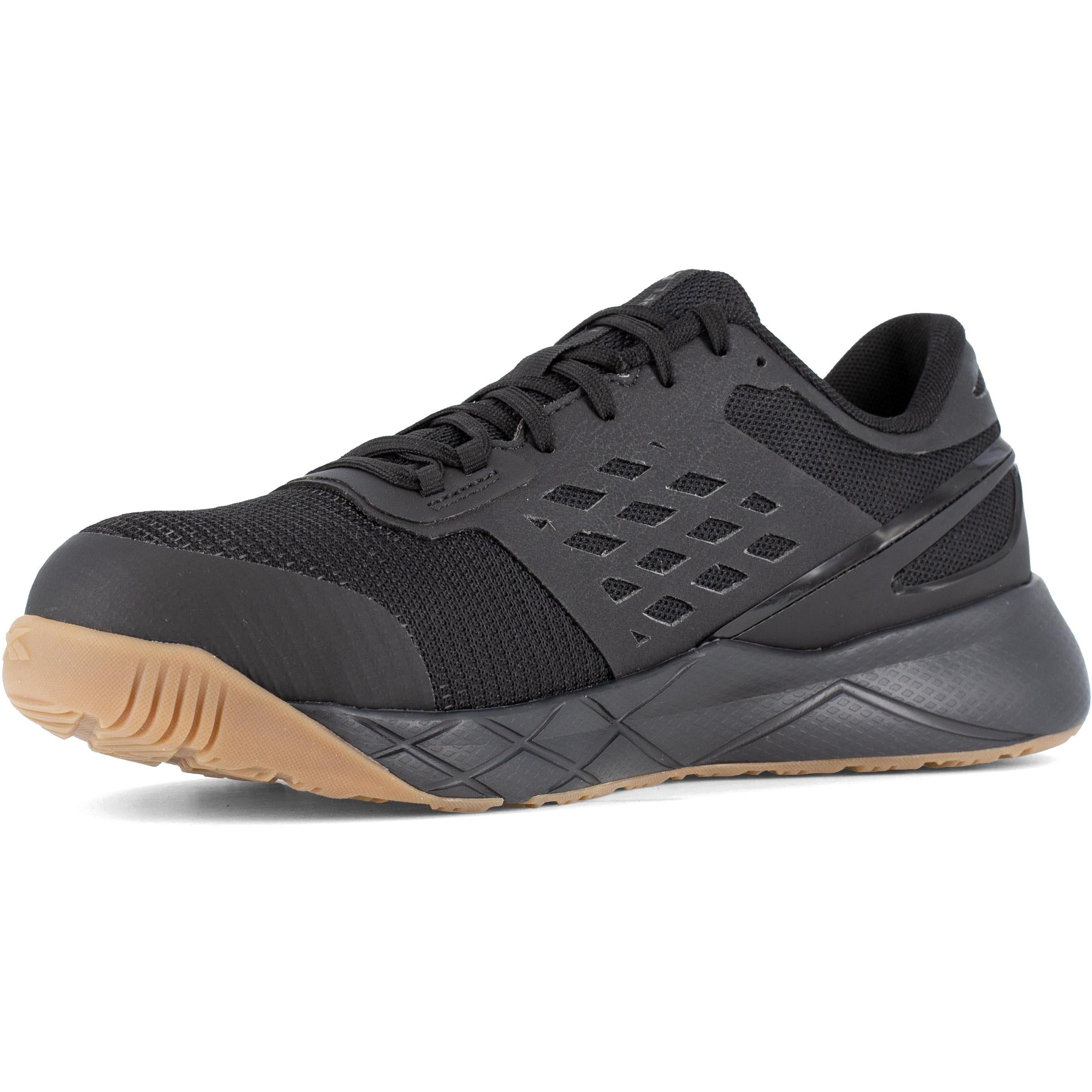 Reebok Men's Nanoflex TR Comp Toe Athletic Work Shoe- Black- RB3317 - Overlook Boots