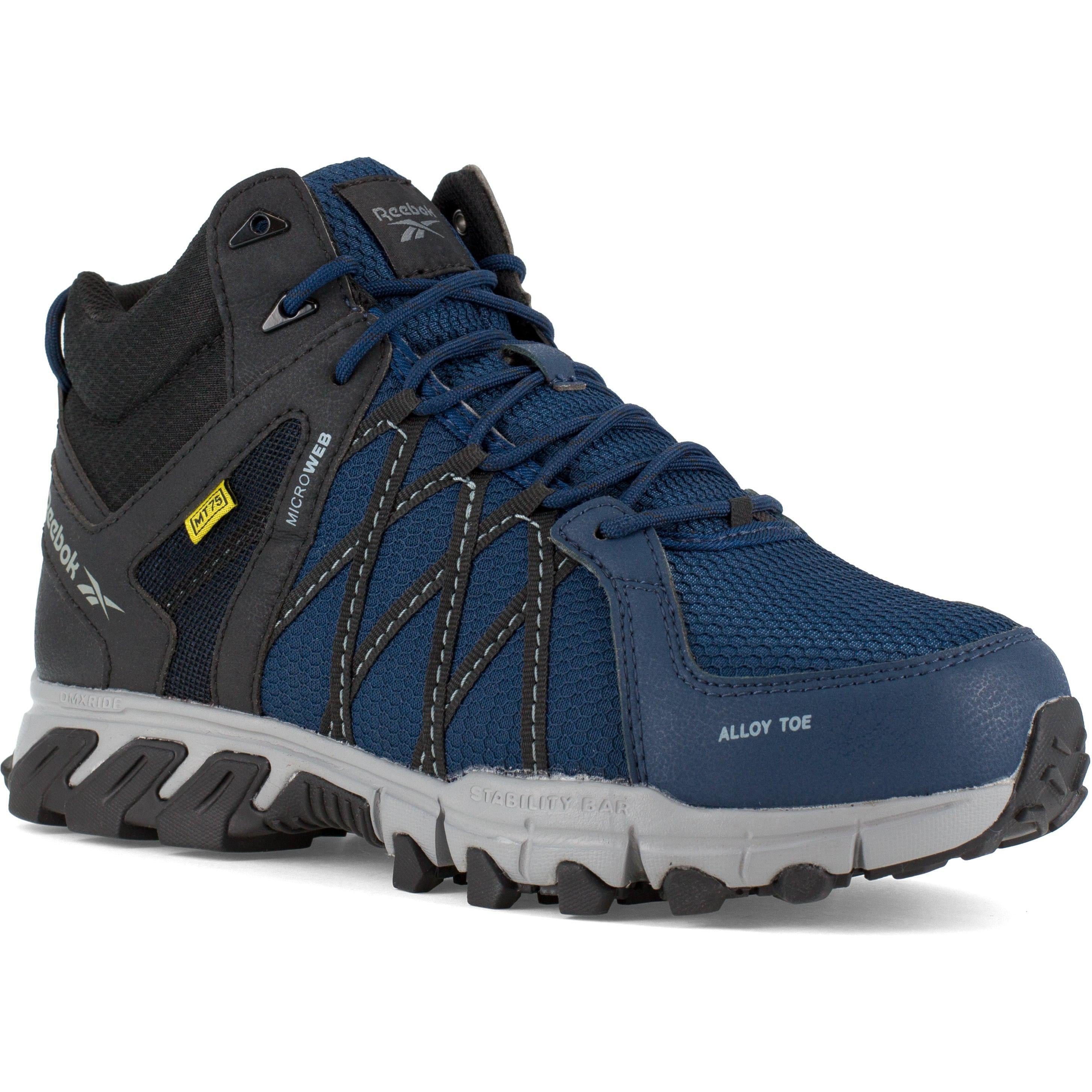 Reebok Men's Trailgrip CushGuard Athletic Metguard Work Boot- Navy- RB3400 4 / Medium / Navy - Overlook Boots