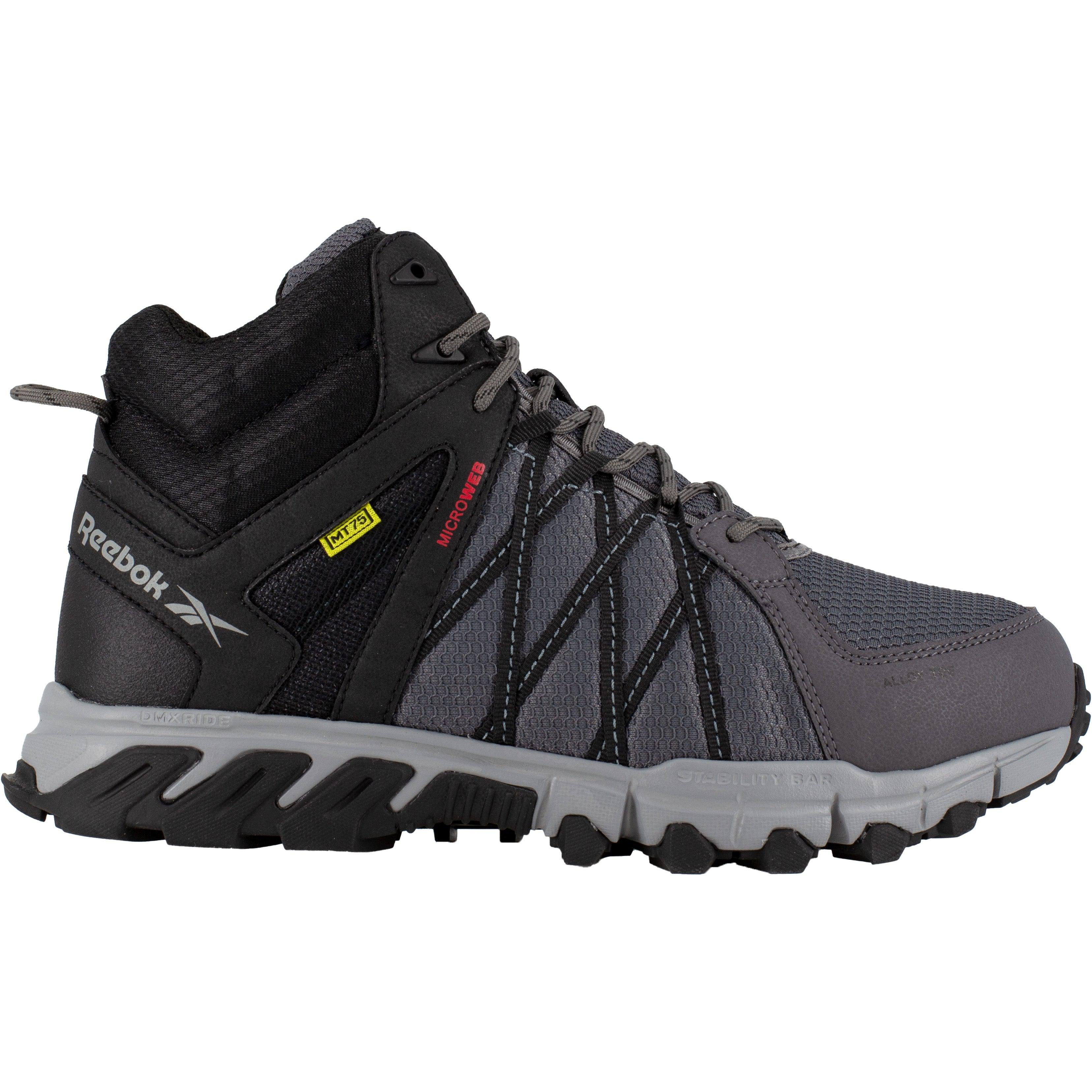 Reebok Men's Trailgrip Alloy Toe CushGuard Metguard Hiker Work Boot - Grey - RB3404 - Overlook Boots