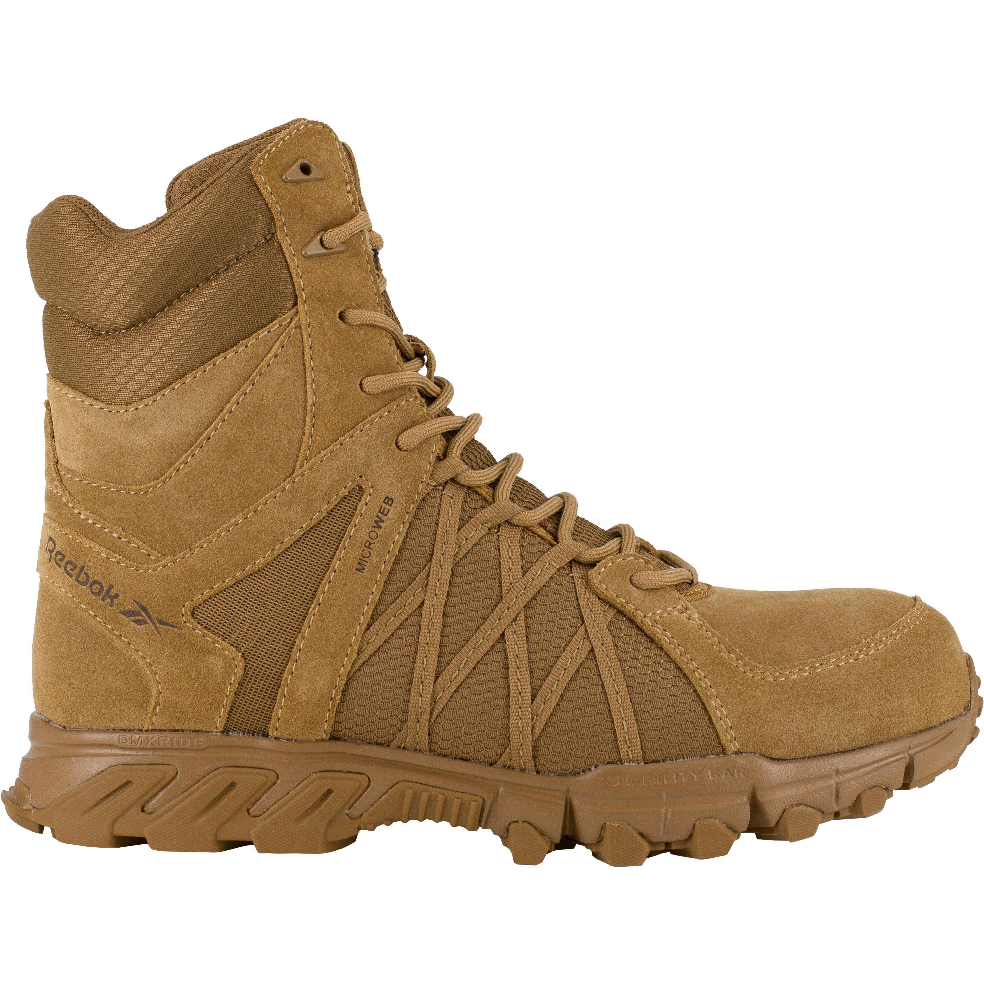 Reebok Men's Trailgrip Tactical 8" Comp Toe Tactical Work Boot- Coyote- RB3460 - Overlook Boots