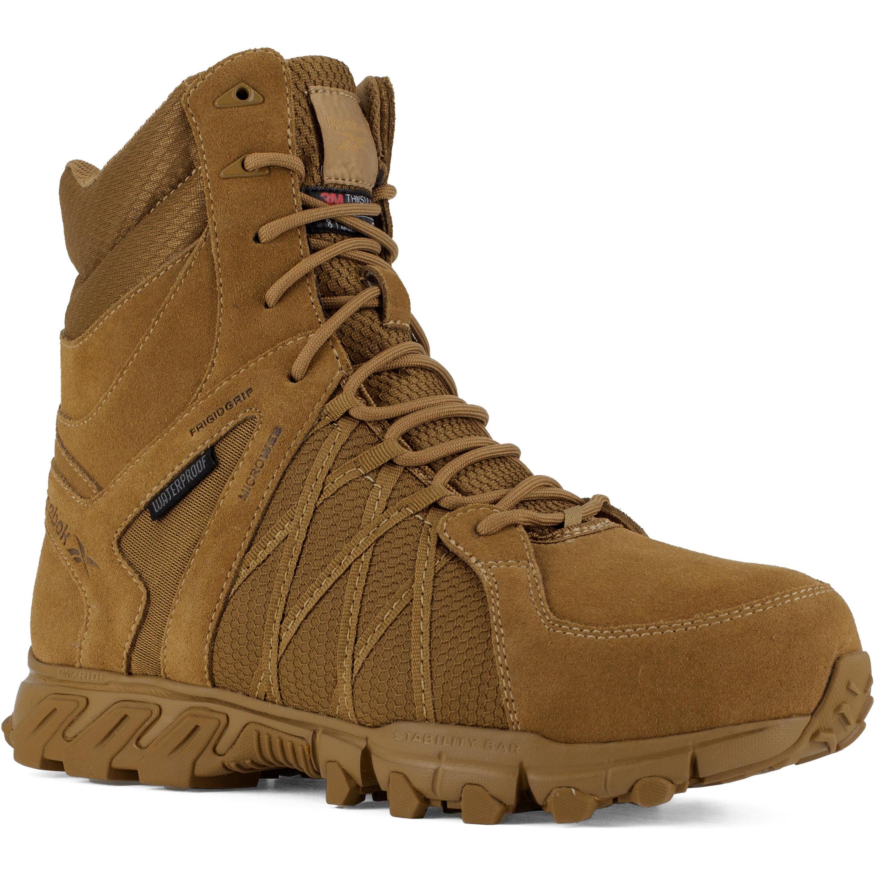 Reebok Men's Trailgrip Tactical 8" Comp Toe WP Tactical Boot- Coyote- RB3461 8 / Medium / Coyote - Overlook Boots