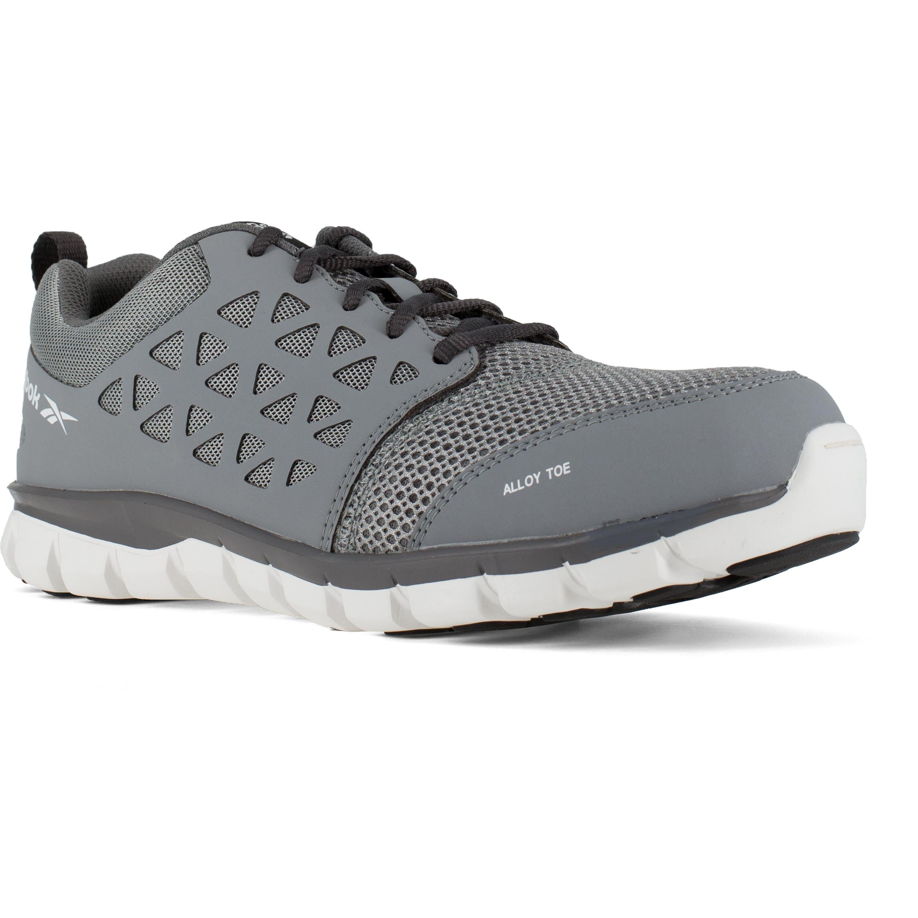 Reebok Men's Sublite Cushion Alloy Toe Athletic Work Shoe- Grey- RB4042 7 / Medium / Grey - Overlook Boots