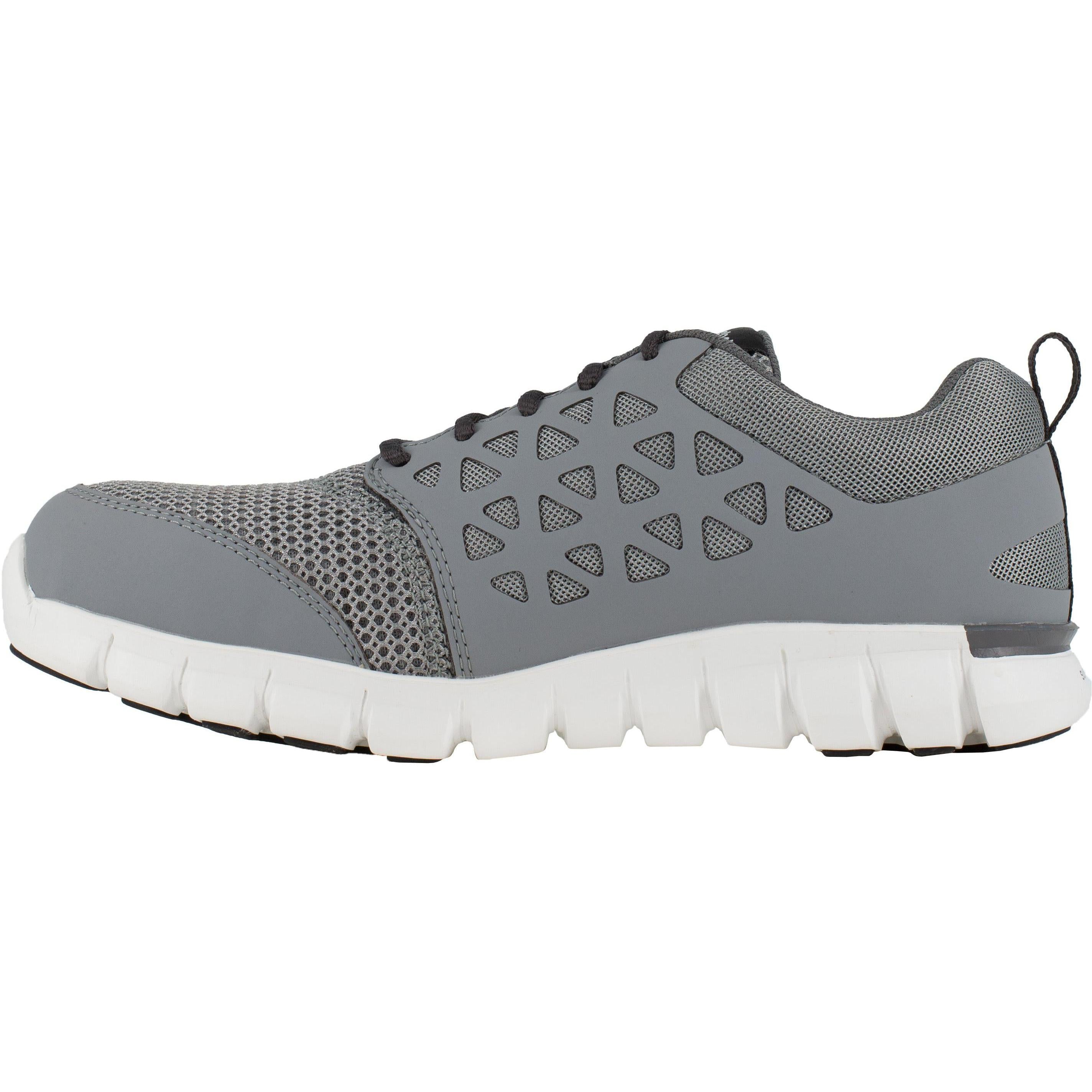 Reebok Men's Sublite Cushion Alloy Toe Athletic Work Shoe- Grey- RB4042 - Overlook Boots