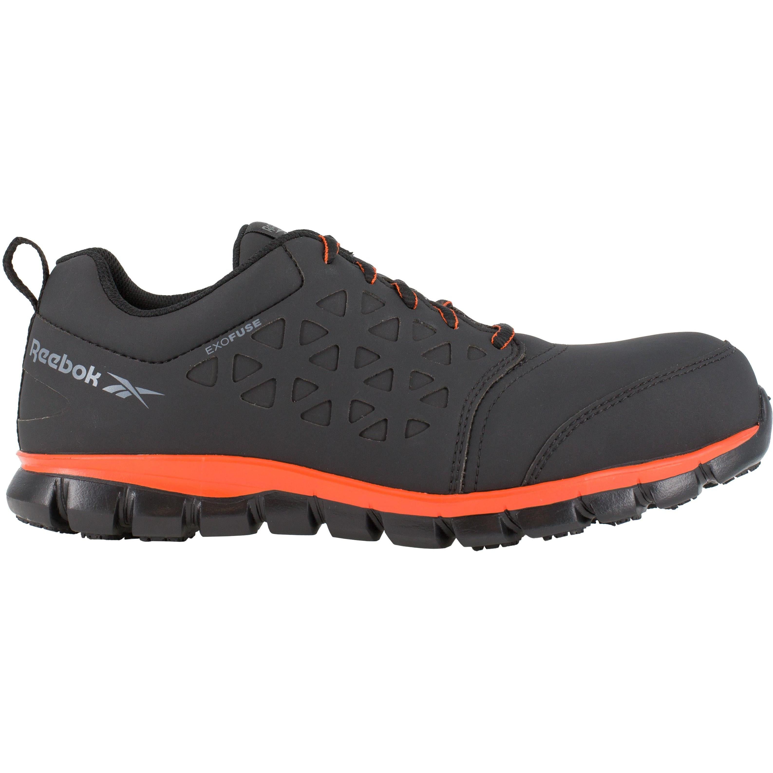 Reebok Men's Sublite Cushion Comp Toe Athletic Work Shoe- Black- RB4050 - Overlook Boots