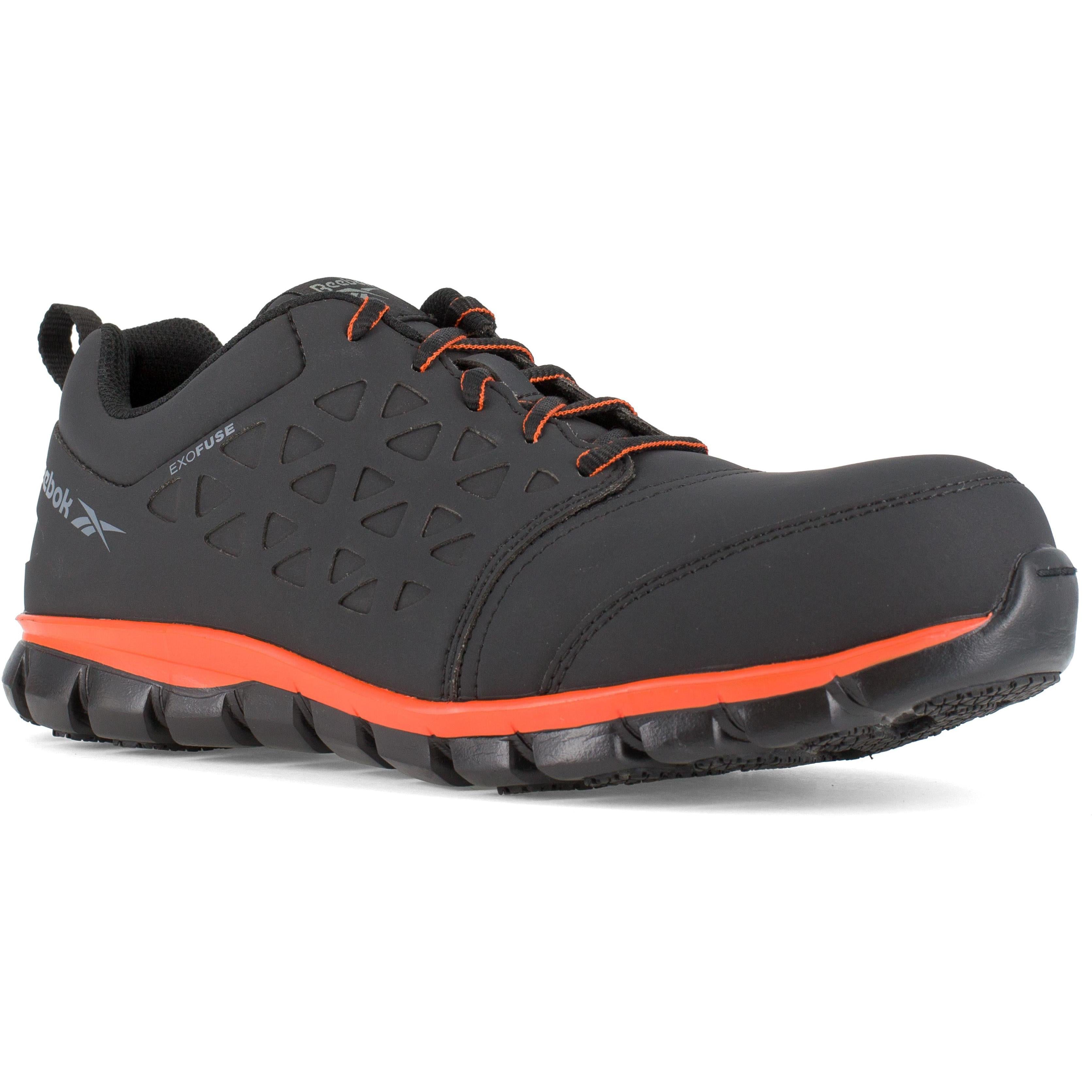 Reebok Men's Sublite Cushion Comp Toe Athletic Work Shoe- Black- RB4050 7 / Medium / Black - Overlook Boots