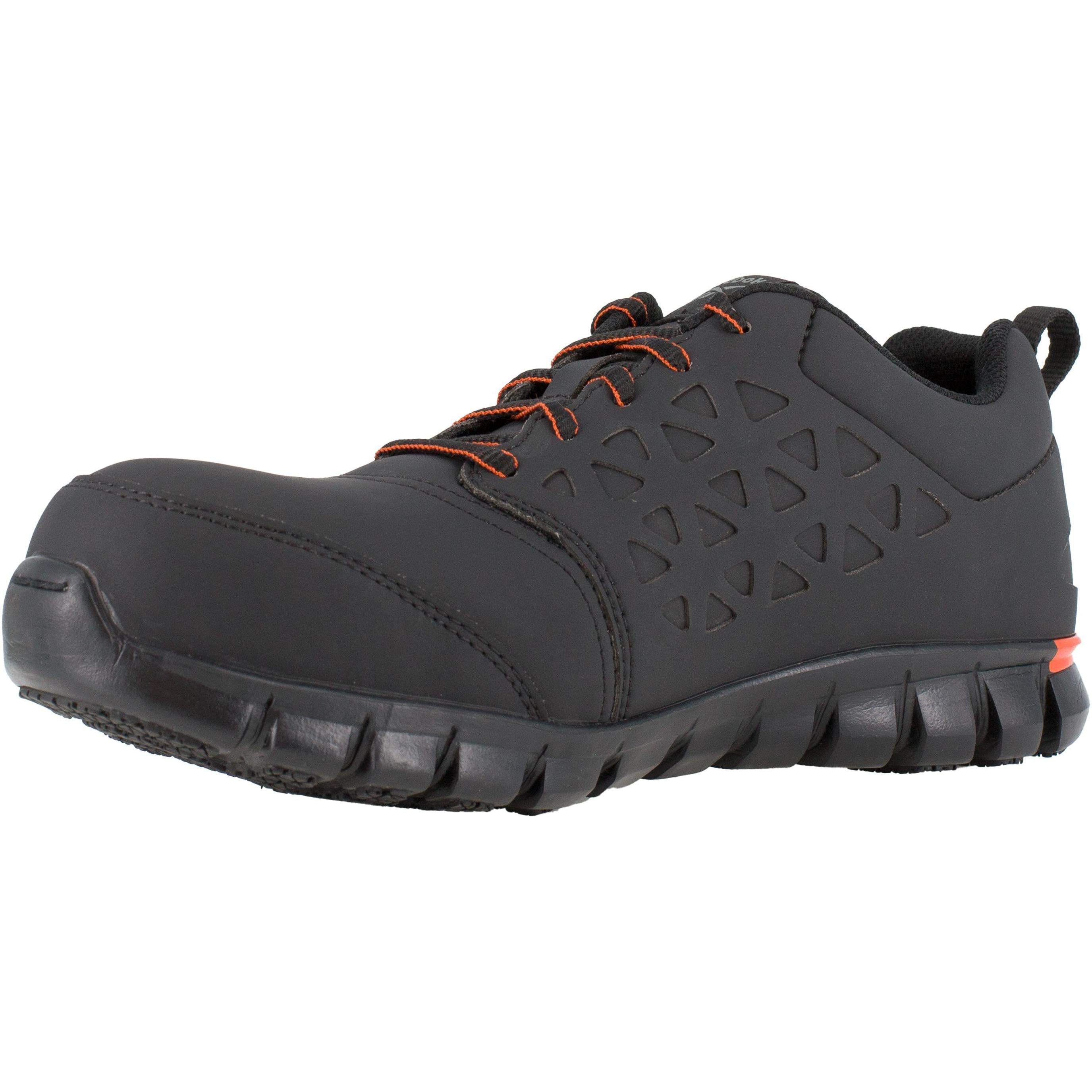 Reebok Men's Sublite Cushion Comp Toe Athletic Work Shoe- Black- RB4050 - Overlook Boots