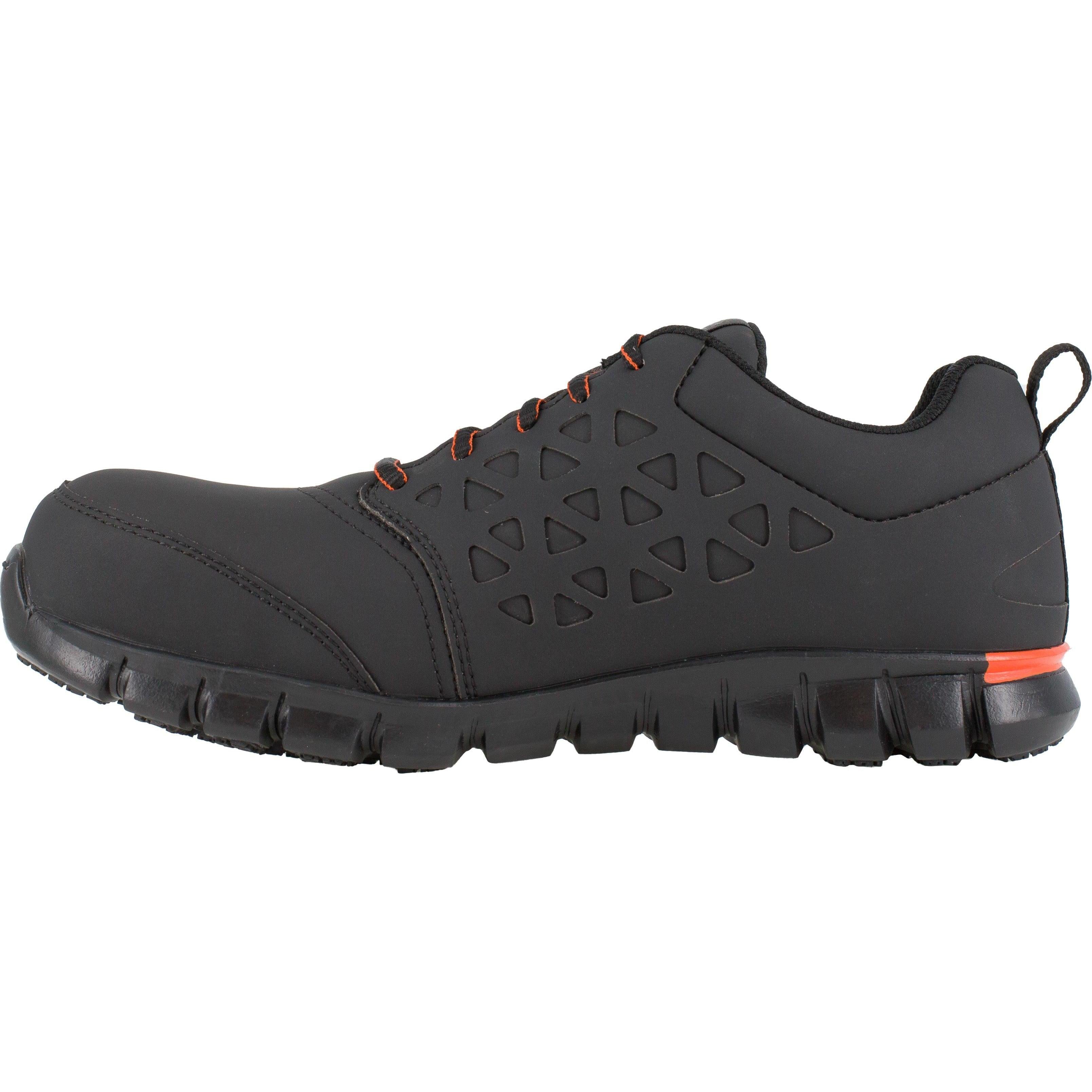 Reebok Men's Sublite Cushion Comp Toe Athletic Work Shoe- Black- RB4050 - Overlook Boots