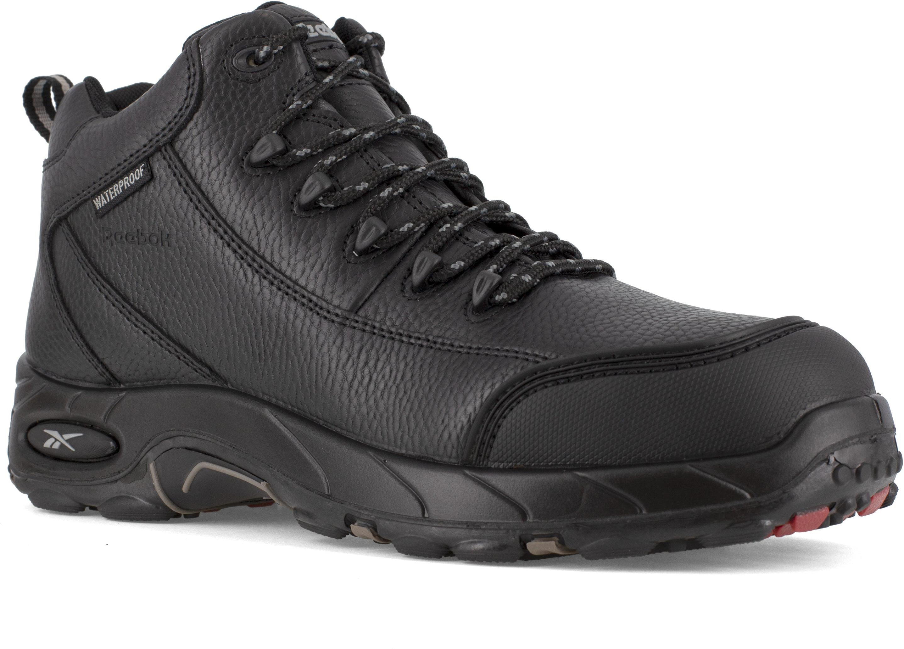 Reebok Men's Tiahawk Comp Toe WP Sport Work Boot - Black - RB4555 4 / Medium / Black - Overlook Boots