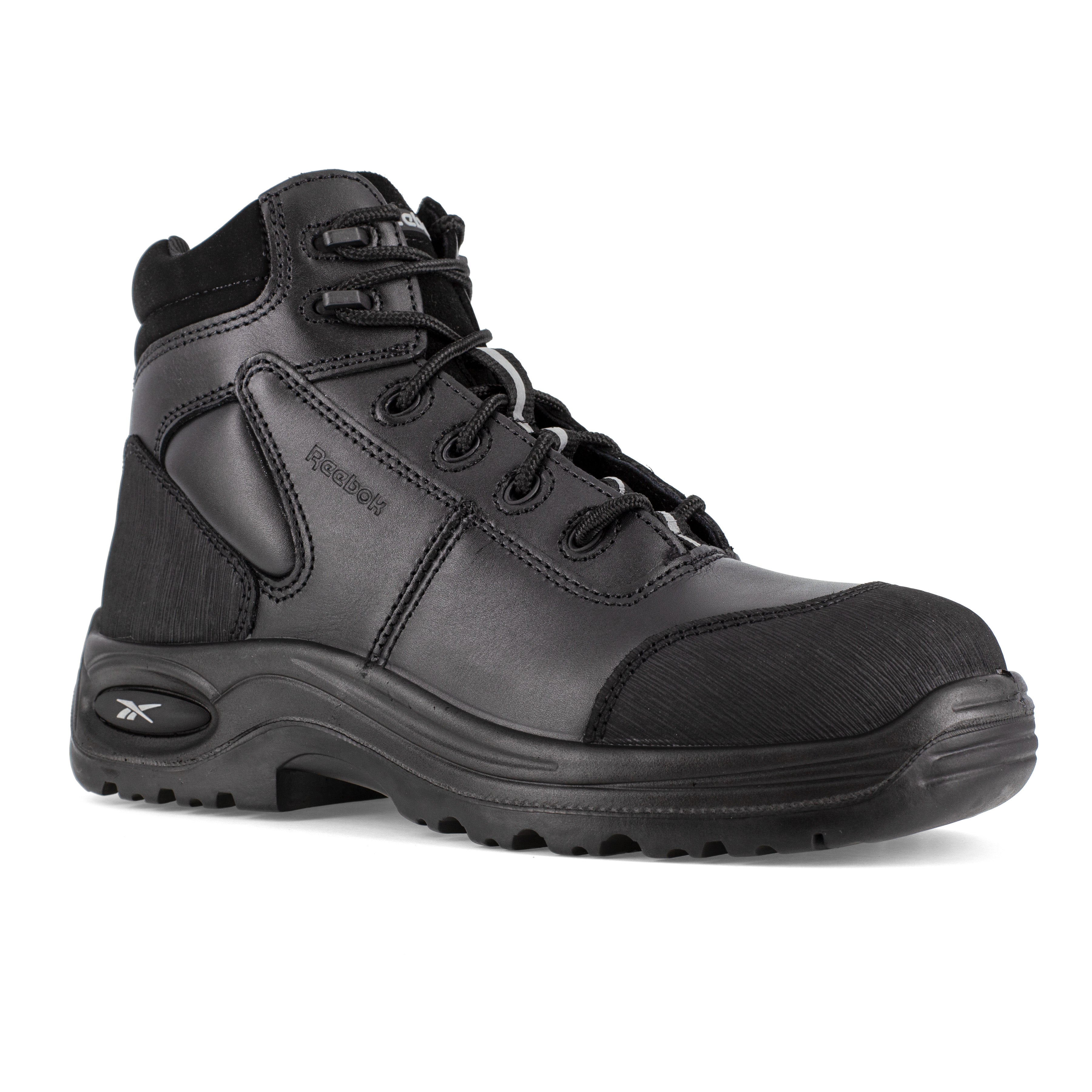 Reebok Women's Trainex 6" Comp Toe Sport Work Boot - Black - RB750 6 / Medium / Black - Overlook Boots