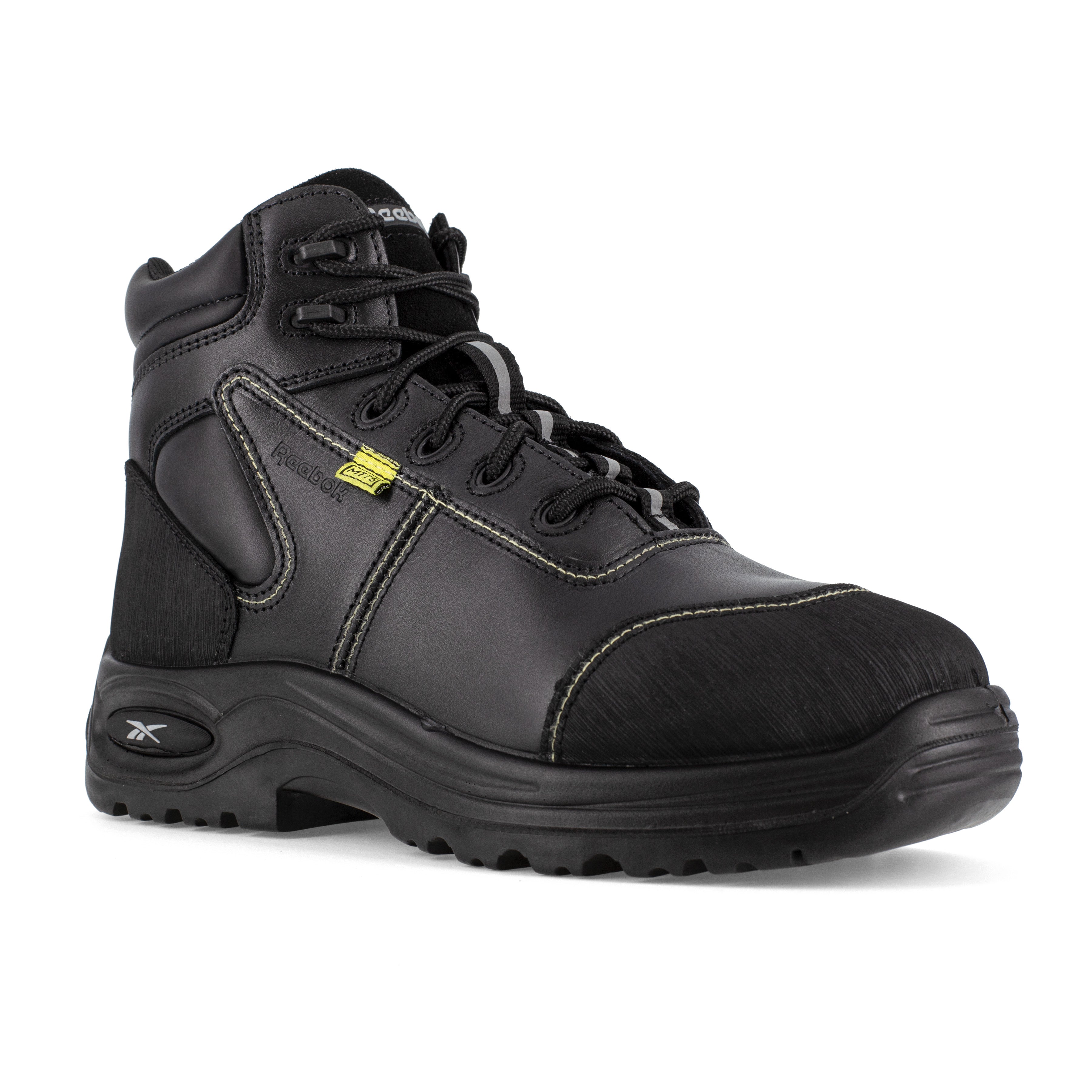 Reebok Women's Trainex 6" Comp Toe CushGuard Sport Work Boot - Black - RB655 6 / Medium / Black - Overlook Boots