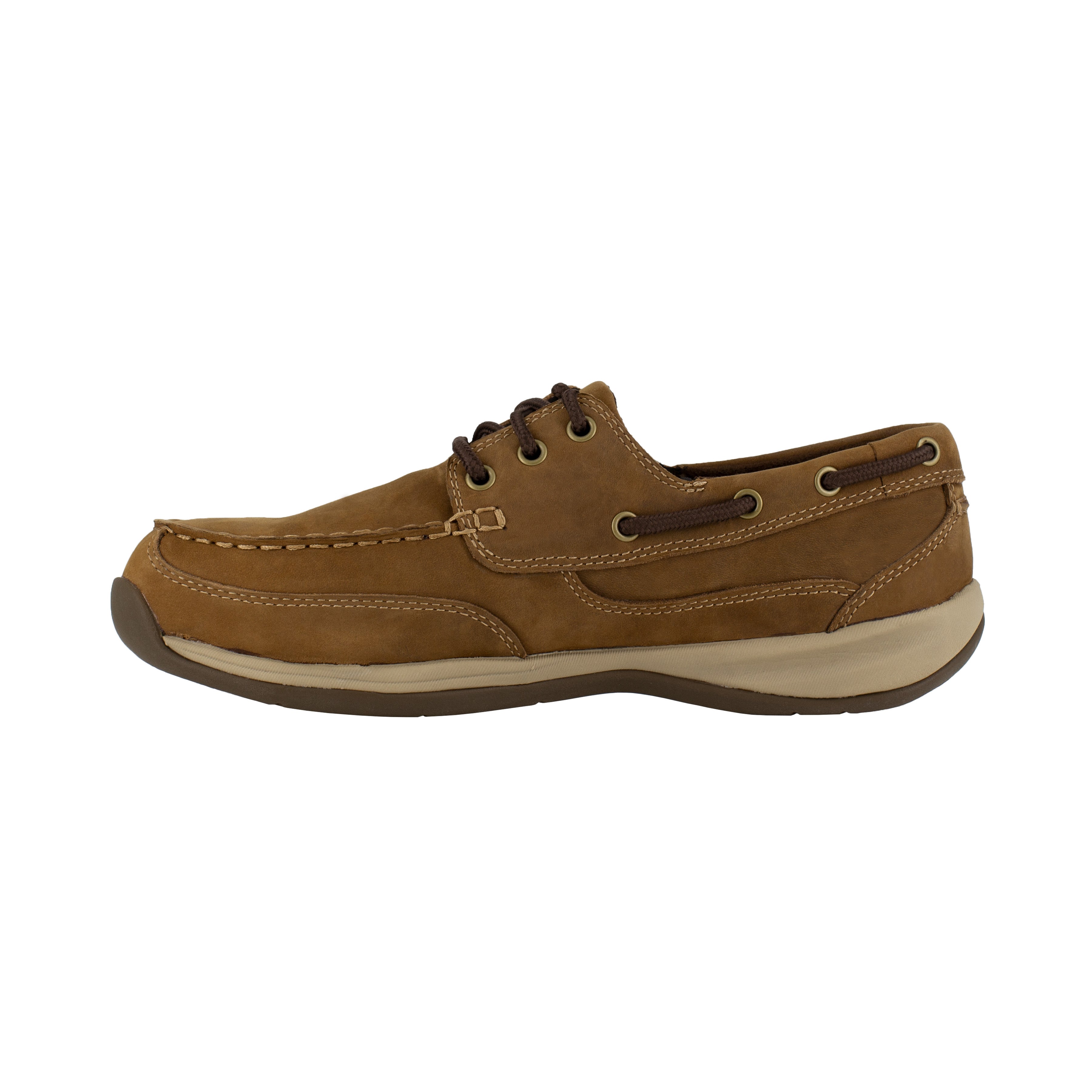 Rockport Women's Sailing Club Steel Toe Three Eye Boat Shoe - Brown - RK676 - Overlook Boots