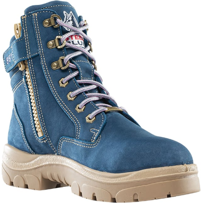 Steel Blue Women's Jungle 6" WP Soft Toe Cross Zip Ankle Boot - Sand - 812861 4 / Wide / Sand - Overlook Boots