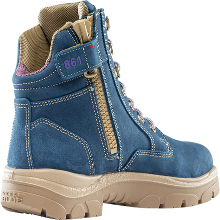 Steel Blue Women's Jungle 6" WP Soft Toe Cross Zip Ankle Boot - Sand - 812861  - Overlook Boots