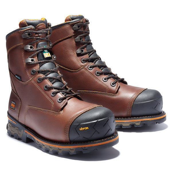 Timberland Pro Men's Boondock 8" Comp Toe WP Work Boot -Brown- TB189646214 7 / Medium / Brown - Overlook Boots