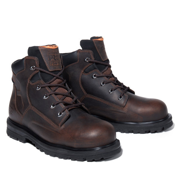 Timberland PRO Men's Magnus 6" Stl Toe Work Boot - Brown - TB185591214 7 / Medium / Brown - Overlook Boots