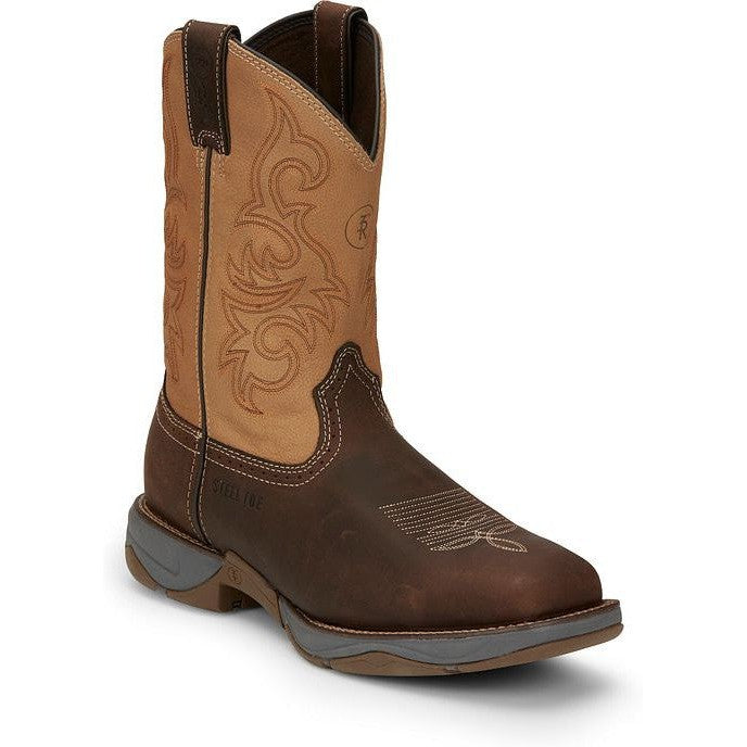 Tony Lama Men's Junction 11' Steel Toe Western Work Boot -Brown- RR3350 7 / Medium / Brown - Overlook Boots