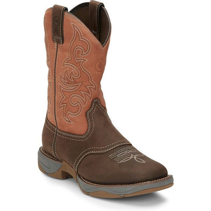 Tony Lama Men's Junction 11' Square Toe WP Western Work Boot -Brown- RR3351 7 / Medium / Brown - Overlook Boots