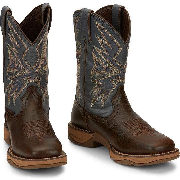 Tony Lama Men's Bartlett 11" Square Toe WP Western Work Boot- Brown- RR3358  - Overlook Boots