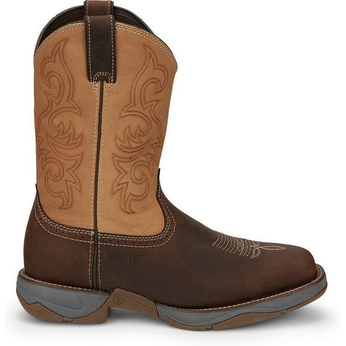 Tony Lama Men's Junction 11' Steel Toe Western Work Boot -Brown- RR3350  - Overlook Boots