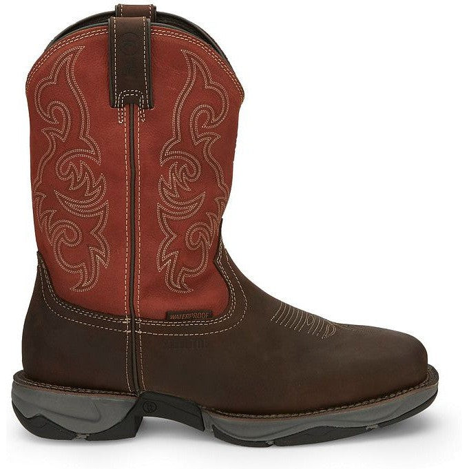 Tony Lama Men's Junction 11' Steel Toe WP Western Work Boot -Brown- RR3352  - Overlook Boots