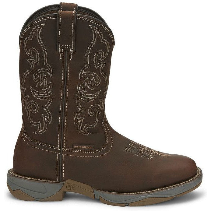 Tony Lama Men's Junction 11' Wide Square Toe WP Western Work Boot -Brown- RR3353  - Overlook Boots