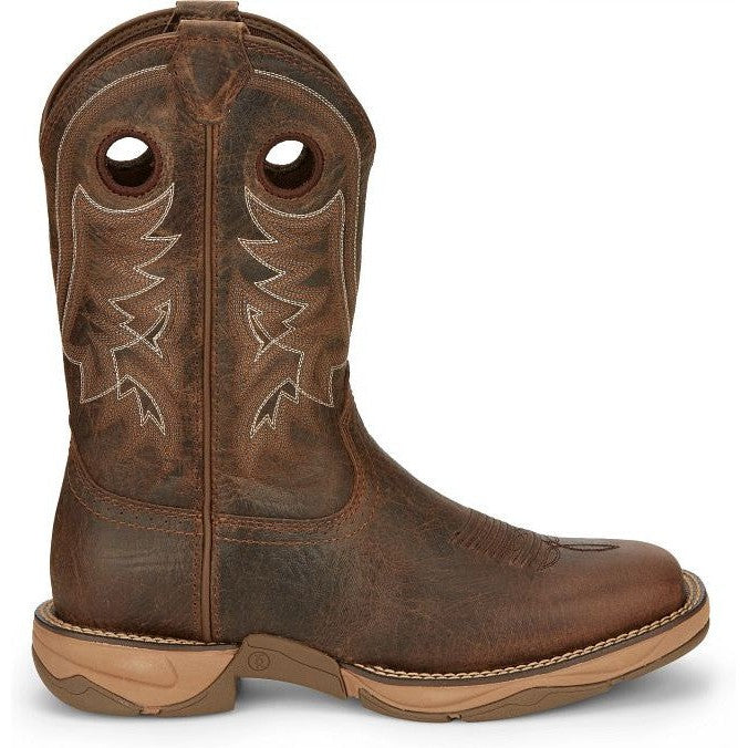 Tony Lama Men's Rasp 11" Square Toe WP Western Work Boot- Brown- RR3364  - Overlook Boots