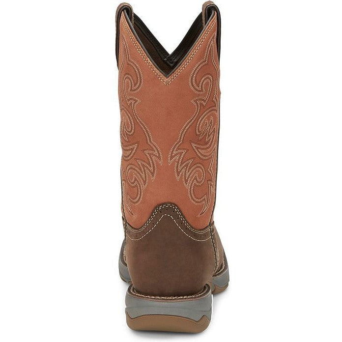 Tony Lama Men's Junction 11' Square Toe WP Western Work Boot -Brown- RR3351  - Overlook Boots