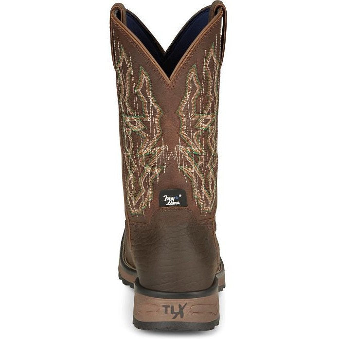 Tony Lama Men's Anchor 11' Comp Toe WP Western Work Boot -Brown- TW3415  - Overlook Boots