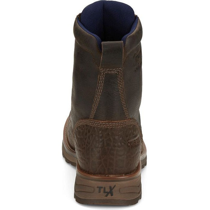 Tony Lama Men's High Plains 8" Comp Toe WP Western Work Boot - Brown - TW3431  - Overlook Boots