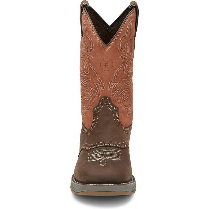 Tony Lama Men's Junction 11' Square Toe WP Western Work Boot -Brown- RR3351  - Overlook Boots