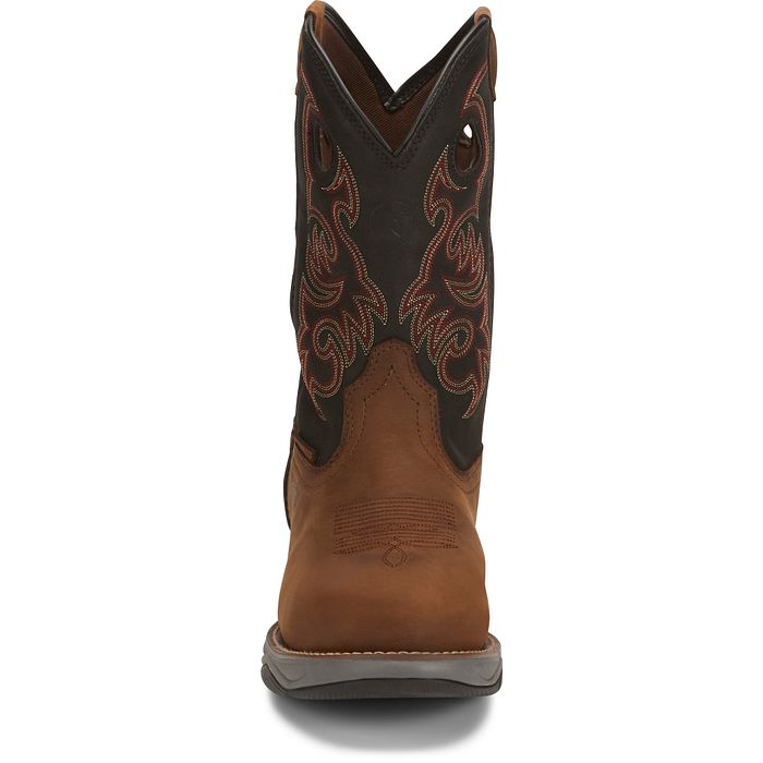 Tony Lama Men's Junction 11' Steel Toe WP Western Work Boot -Brown- RR3355  - Overlook Boots