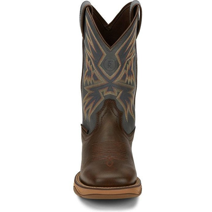 Tony Lama Men's Bartlett 11" Square Toe WP Western Work Boot- Brown- RR3358  - Overlook Boots