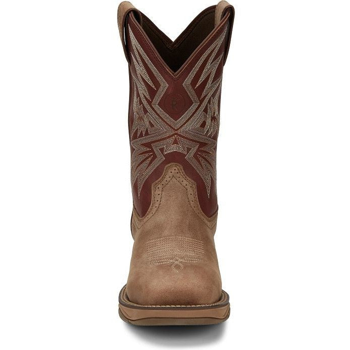 Tony Lama Men's Bartlett 11" Steel Toe Western Work Boot -Tan- RR3359  - Overlook Boots