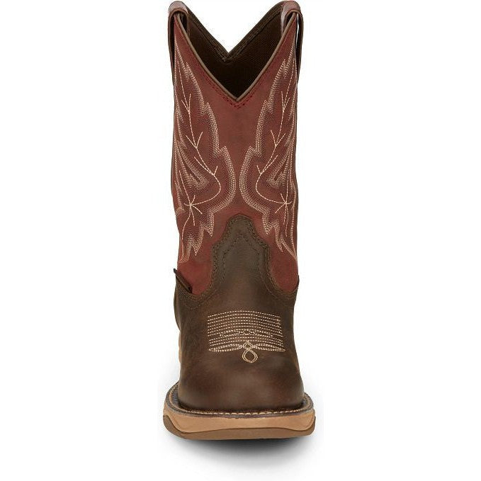 Tony Lama Men's Rasp 11" Wide Round Toe WP Western Work Boot- Brown- RR3362  - Overlook Boots