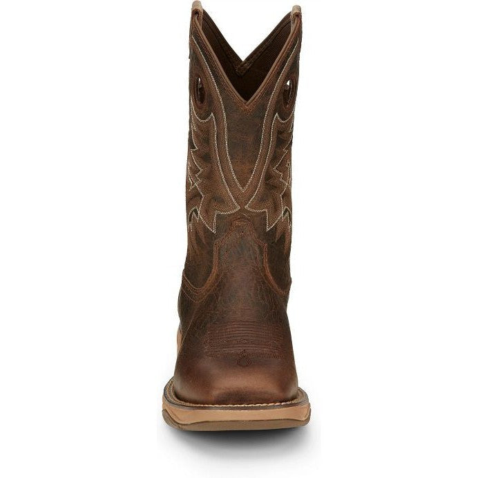 Tony Lama Men's Rasp 11" Square Toe WP Western Work Boot- Brown- RR3364  - Overlook Boots