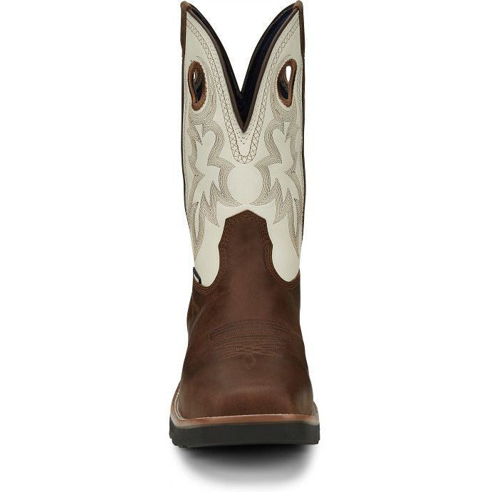 Tony Lama Men's Fireball 11" Comp Toe WP Western Work Boot- Brown- TW3302  - Overlook Boots